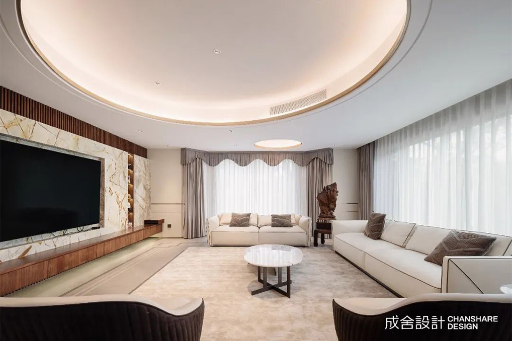 成舍设计 | 沪上逐光，无限艺境，900m²现代风院墅大宅